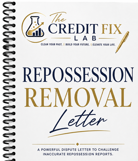 Reposession Removal Letter